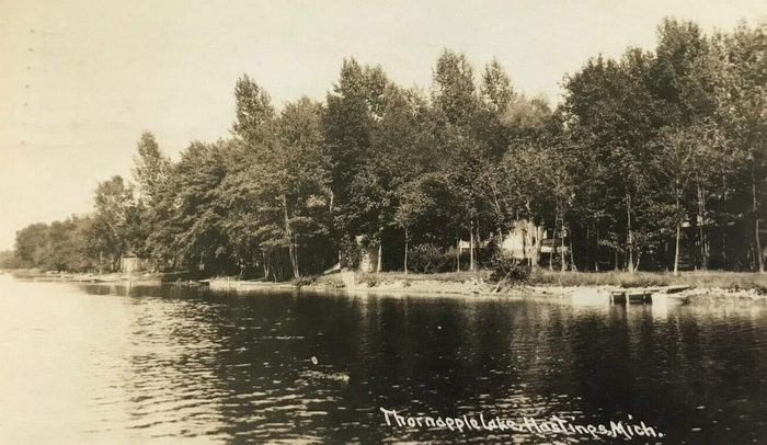 Reids Resort Thornapple Lake (Coles Landing) - Old Postcard (newer photo)